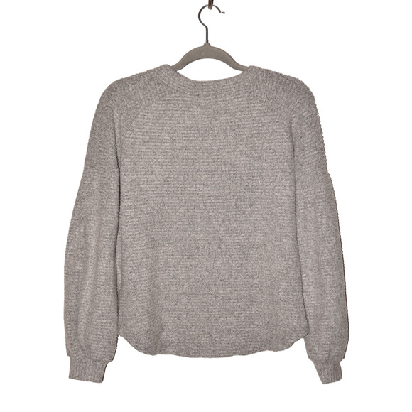 PHILOSOPHY NEW $58 Ribbed Statement Sleeve Sweater in Light Gray Heather XS - Picture 2 of 3